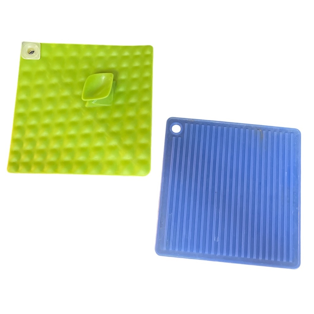 Set of Two Silicone Trivet/Potholders, 7” x 7”